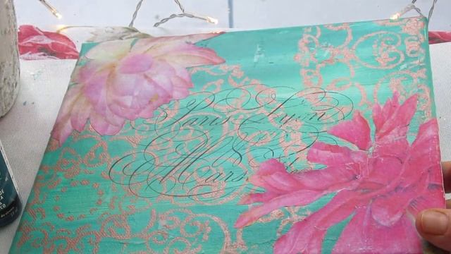 DiY Dreamy Decoupage on Canvas Wax over Mixed Media смотреть онлайн