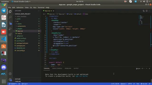 Basic google Maps setUp Vuejs смотреть онлайн