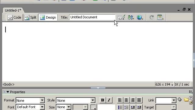 урок Dreamweaver видеоурок первый 001 на русском языке