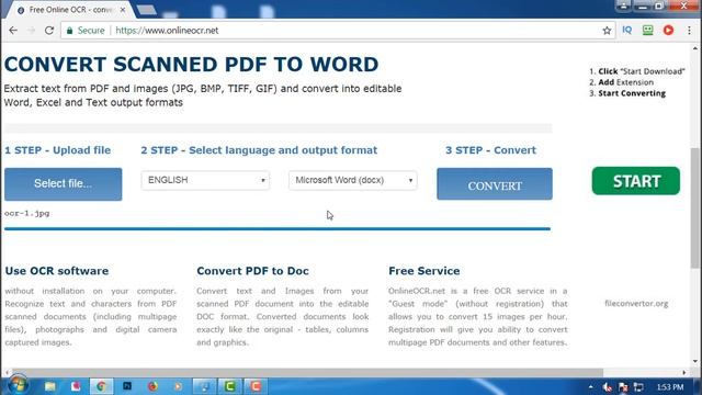 Free Online OCR JPEG to Word смотреть онлайн