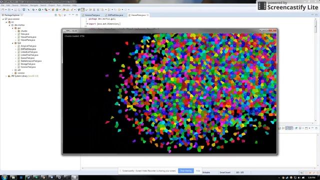 Recording of my infinite voronoi generator in java смотреть онлайн