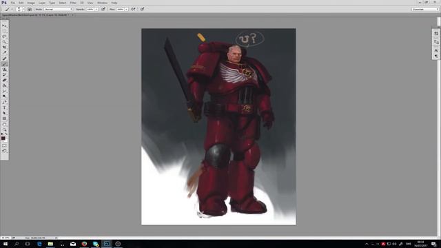 Time Lapse painting _ Digital art: BloodAngel Spacemarine-Part2 смотреть онлайн