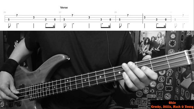 Ohio by Crosby, Stills, Nash & Young - Bass Cover with Tabs Play-Along смотреть онлайн