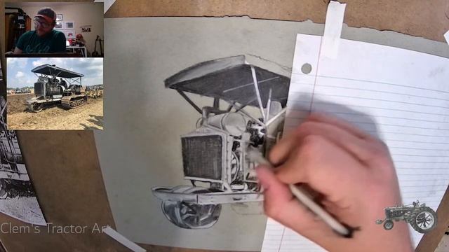 Live Drawing a 1912 Holt 60 - #crawler #tractor смотреть онлайн