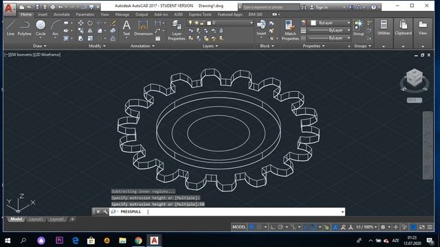 AutoCAD - Dişli Çarx çəkimi (3-ci hissə) (Autocad Cogwheel 2020) смотреть онлайн