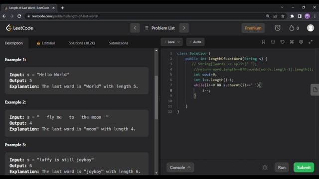 Length Of Last Word | Leetcode | Optimal Solution | JAVA смотреть онлайн