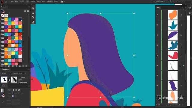 Character Illustration in Adobe Illustrator | Illustration Process from sketch to vector (Speed Art смотреть онлайн