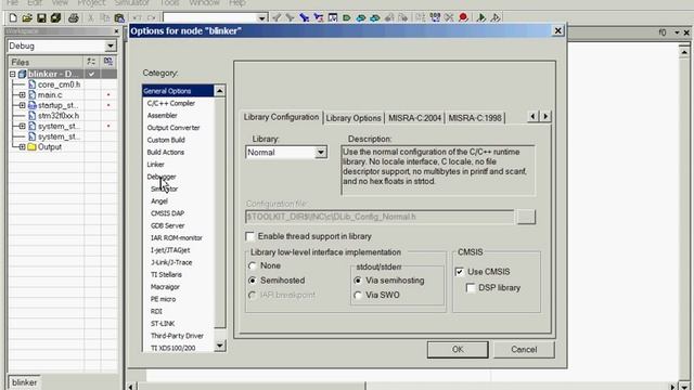 Creating new project and connecting header files IAR смотреть онлайн