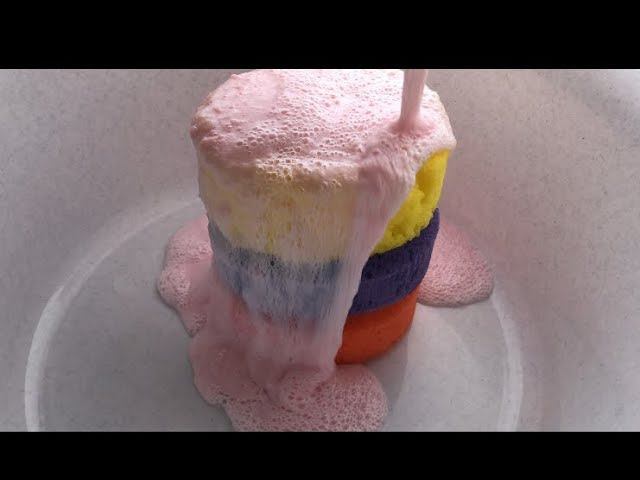 ASMR  Soap Gel And Sponge. ASMR мыльный гель и губки