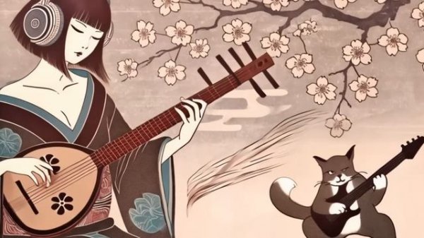 Shamisen X Electricguitar | Japanese-Style Hip Hop and Lofi Music! background music for studying