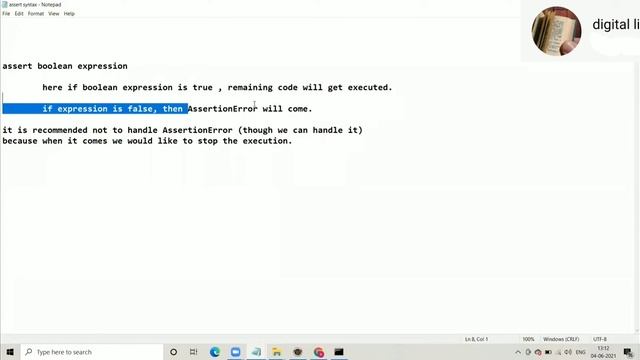 # video 141 # Concepts of JAVA Programming - introduction to assertion смотреть онлайн
