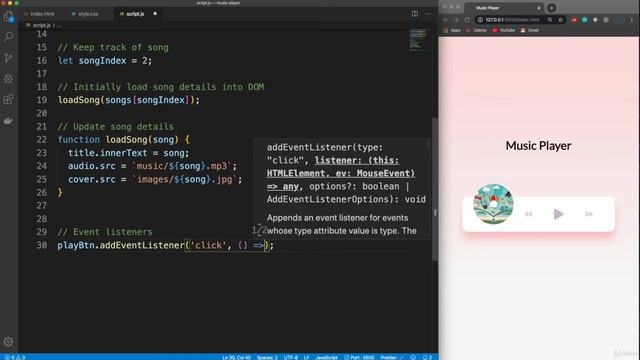 Music Player using java-script part 5 смотреть онлайн