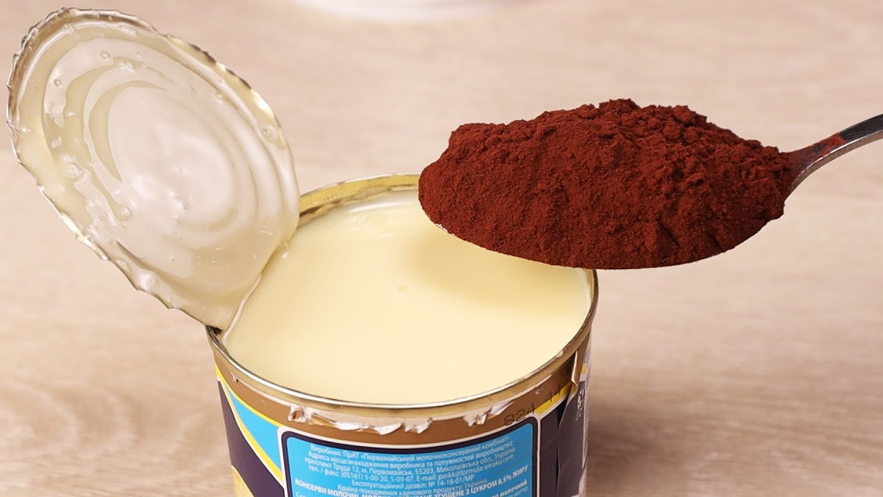 Взбейте сгущенку и какао! Вы будете в восторге! Вкуснятина к чаю за минуты смотреть онлайн