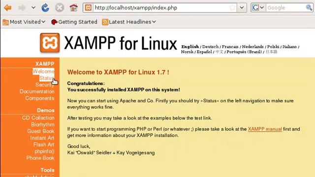 Install XAMPP 1.7 for Linux Ubuntu 8.10 смотреть онлайн
