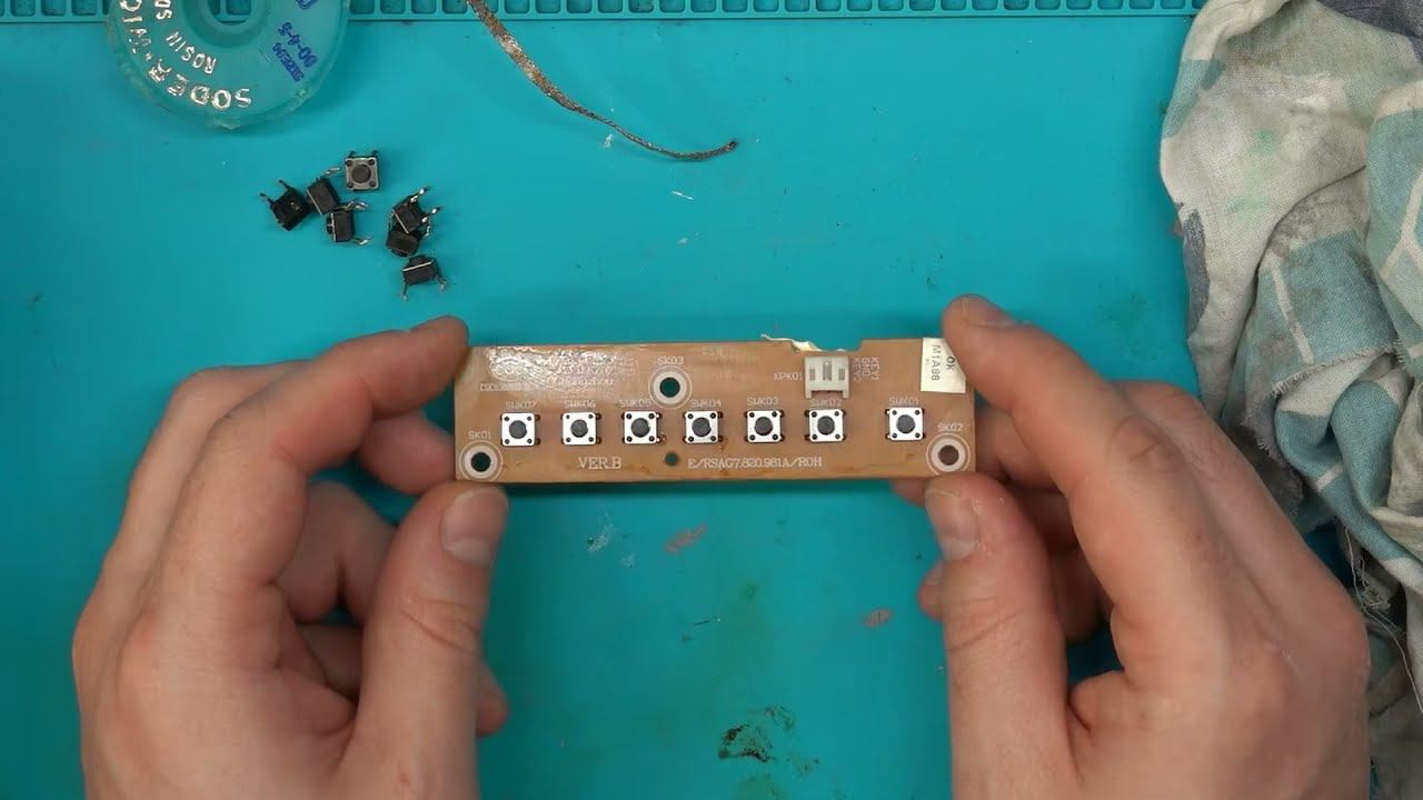 Замена кнопок телевизора Не работают кнопки на телевизоре ремонтируем смотреть онлайн