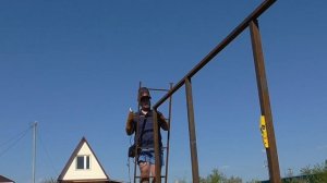 Навес к бытовке своими руками. Часть 2