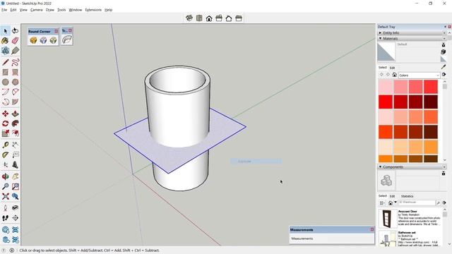 Sketchup How To Cut An Object Tutorial смотреть онлайн