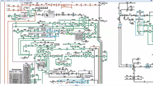 Электрическая схема первой позиции тепловоза ТЭМ-18ДМ смотреть онлайн