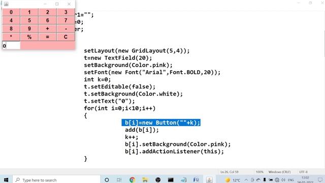 (19) AWT Grid Layout Make a simple Calculator смотреть онлайн