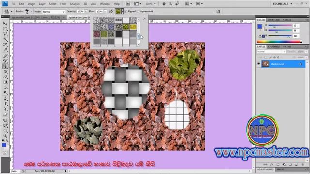 30 How to Use pattern stamp Tool in Adobe Photoshop CS4 Sinhala HD смотреть онлайн