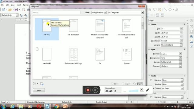 Level-2 Template in Libre office смотреть онлайн