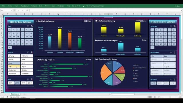 Modern Dynamic Dashboard in MS Excel смотреть онлайн