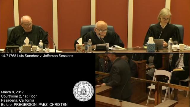 14-71768 Luis Sanchez v. Jefferson Sessions смотреть онлайн