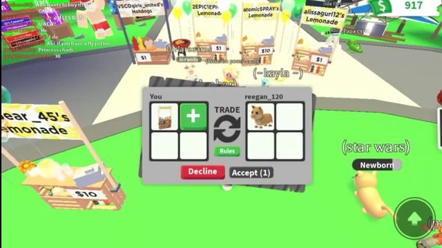 Trading a lemonade stand| Roblox Adopt Me *random give away* смотреть онлайн