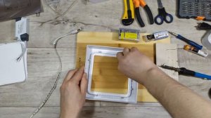 Ремонт светодиодного LED светильника - накладного. Замена LED ленты + Блок питания.