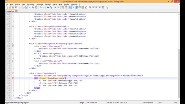 Bootstrap training Part 13 - Bootstrap Drop Down Button (1-65) смотреть онлайн