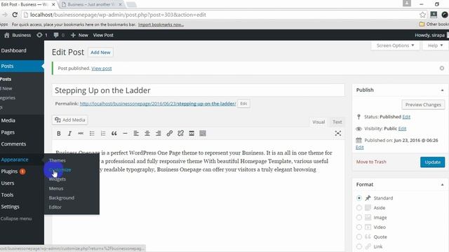 How To Setup Slider in Business One Page WordPress Theme смотреть онлайн