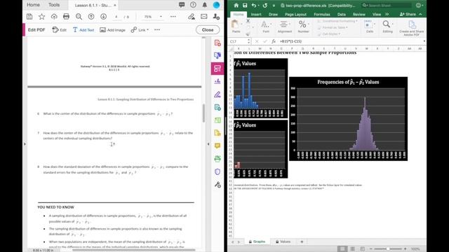 Lesson 8.1.1 - Sampling Distribution of Differences in Two Proportions смотреть онлайн