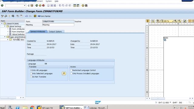 SAP ABAP - Steps to Create a Smartform смотреть онлайн