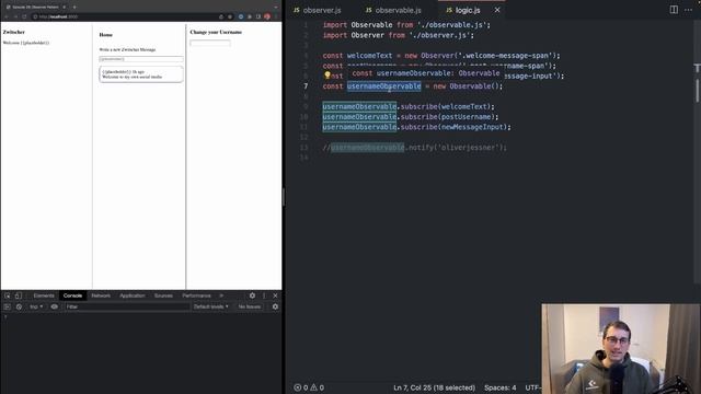 Das Observer Pattern mit Anwendungsbeispiel | JavaScript смотреть онлайн