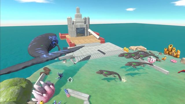 Aquatics Battle - Megalodon VS The Bloop - Animal Revolt Battle Simulator смотреть онлайн