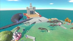 Aquatics Battle - Megalodon VS The Bloop - Animal Revolt Battle Simulator