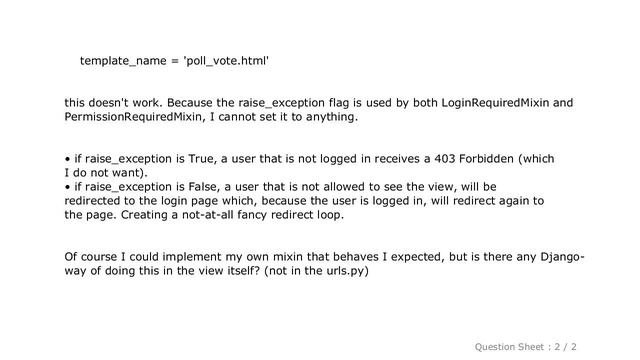 Django : Can PermissionRequiredMixin and LoginRequiredMixin be combined? смотреть онлайн