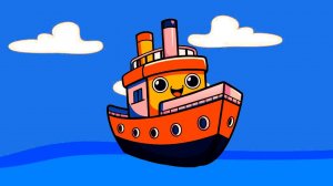 Веселая песня мультфильм про разные лодки и корабли  Песенки мультики для детей малышей⛵️