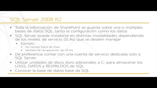 Instalación, Configuración y Optimización de SQL Server 2008 R2 para SharePoint смотреть онлайн