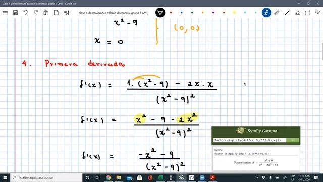 clase 4 de noviembre cálculo diferencial grupo 1 смотреть онлайн