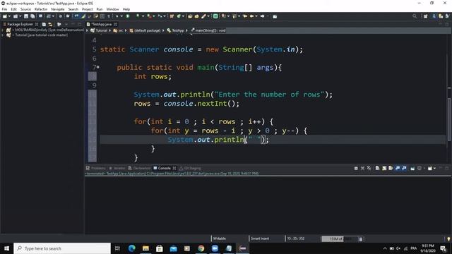 Java program - Print a triangle pattern with @ symbols смотреть онлайн