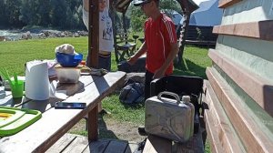 Первое утро, на Алтае, село Ая кемпинг на берегу Бирюзовой Катуни.  #горныйалтай, #отдых.