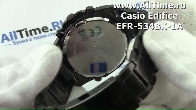 Обзор. Мужские наручные часы Casio Edifice EFR-534BK-1A смотреть онлайн