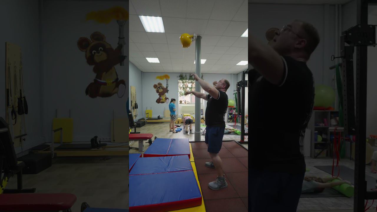 ОБРАТНЫЙ ТРОЙНОЙ БРОСОК ПЕРЕД СОБОЙ | Гиря 16кг смотреть онлайн