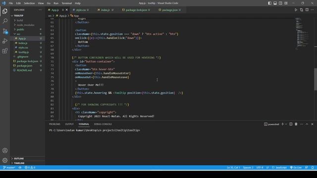 tooltip project using react || Coding Ninjas Project смотреть онлайн