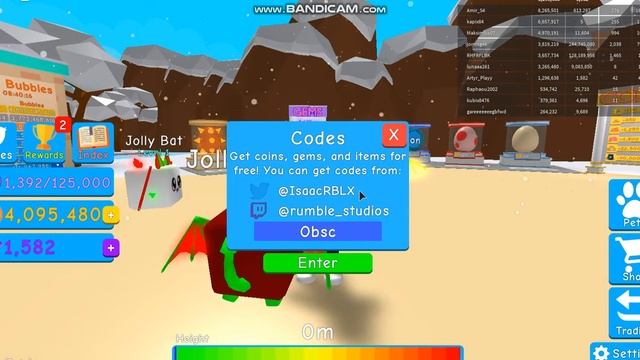 Секретные коды для Roblox [?Buffs?] Bubble Gum Simulator смотреть онлайн