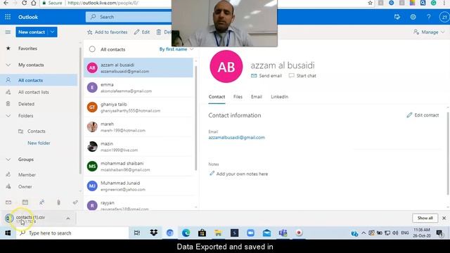 Exporting Contacts from Hotmail and than importing them in MS Excel смотреть онлайн