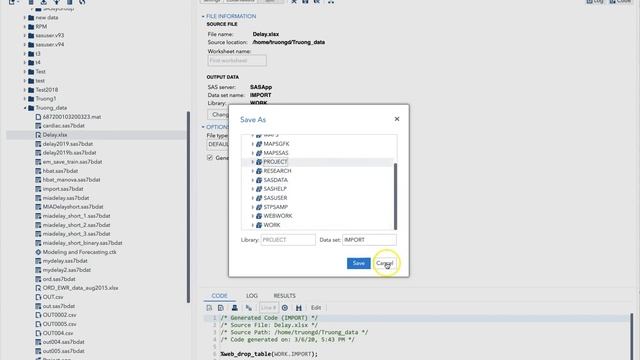SAS Studio Convert Excel to SAS file смотреть онлайн