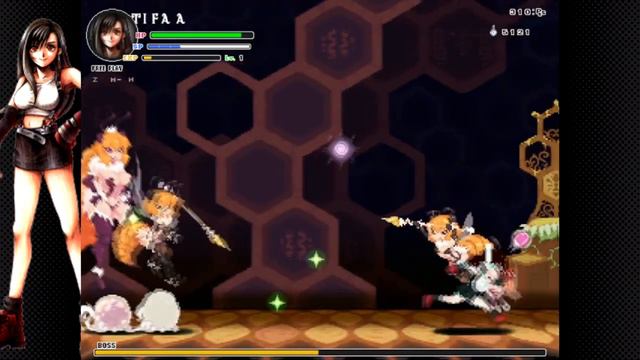 Echidna Wars Dx Tifa LockHart Vs Queen Bee Gameplay