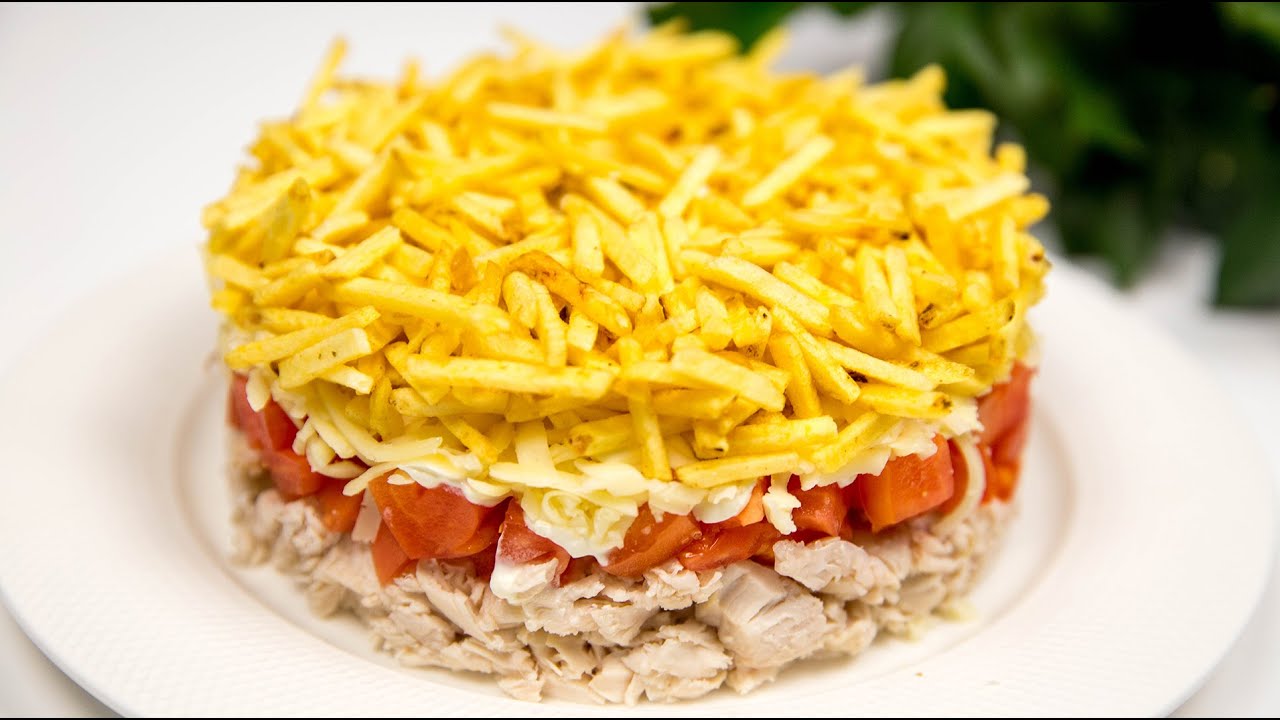 Самый простой и ОЧЕНЬ Вкусный САЛАТ на ПРАЗДНИЧНЫЙ СТОЛ - Понравится ГОСТЯМ на ДЕНЬ РОЖДЕНИЯ смотреть онлайн